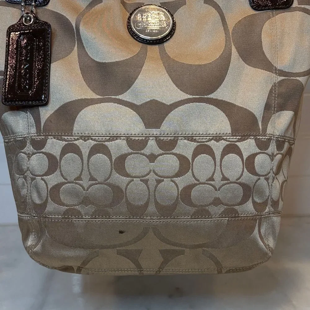 Coach Bag Purse Handbag Pocketbook Vintage Alex Signature Logo Shoulder Bag